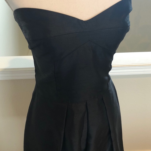 LBD - Black Strapless Pleated Dress - Size M - Picture 2 of 8